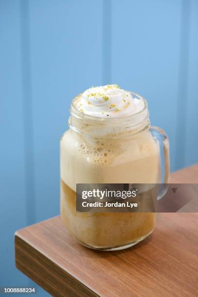 coffee smoothie - whipped cream stock pictures, royalty-free photos & images