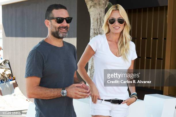 Singers Carolina Cerezuela and Jaume Anglada attend the 37th Copa del Rey Mapfre Sailing Cup on August 1, 2018 in Palma de Mallorca, Spain.