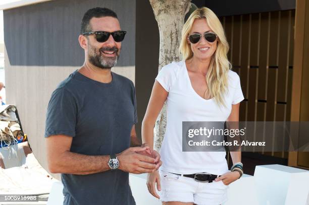 Singers Carolina Cerezuela and Jaume Anglada attend the 37th Copa del Rey Mapfre Sailing Cup on August 1, 2018 in Palma de Mallorca, Spain.