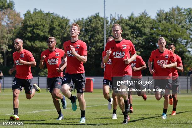 Iliass Bel Hassani of AZ Alkmaar, Dabney Dos Santos of AZ Alkmaar, Ferdy Druif of AZ Alkmaar, Rens van Eijden, Joris Kramer of AZ Alkmaar, during the...