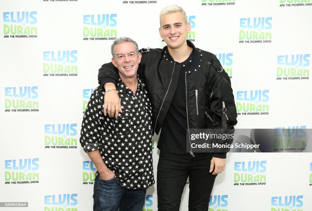 Stanaj Stanaj poses for a photo with host Elvis Duran when he visits