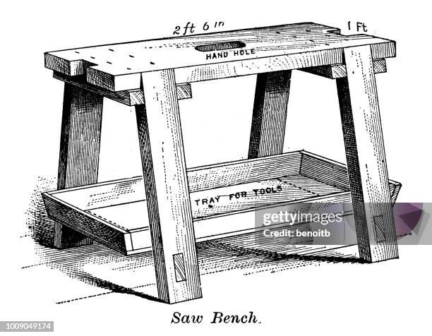 saw bank - workbench stock-grafiken, -clipart, -cartoons und -symbole