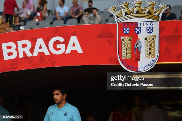 Head coach Abel Ferreira of SC Braga during the Pre-season friendly between SC Braga and Newcastle on August 1, 2018 in Braga, Portugal.