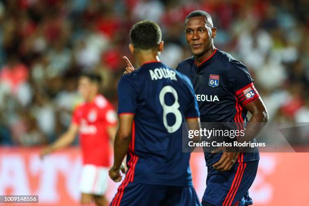 Marcelo from Lyon celebrates scoring Lyon first goal during the match between SL Benfica v Lyon for the International Champions Cup - Eusebio Cup...