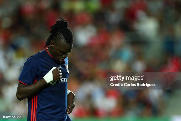 Bertrand Traore from Lyon celebrates scoring second goal during the match between SL Benfica v Lyon for the International Champions Cup - Eusebio Cup...