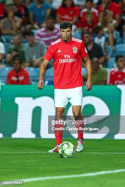 Ruben Dias from SL Benfica during the match between SL Benfica v Lyon for the International Champions Cup - Eusebio Cup 2018 at Estadio do Algarve on...