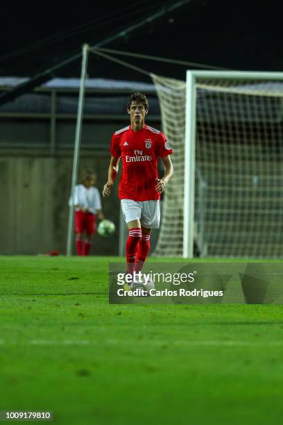 German Conti from SL Benfica during the match between SL Benfica v Lyon for the International Champions Cup - Eusebio Cup 2018 at Estadio do Algarve...