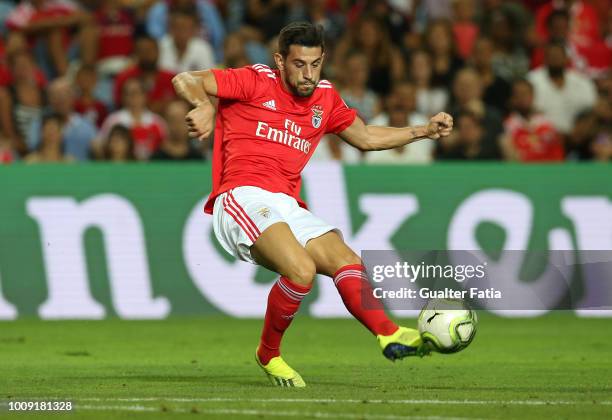 Pizzi from SL Benfica in action during the International Champions Cup match between SL Benfica and Lyon at Estadio Algarve on August 1, 2018 in...