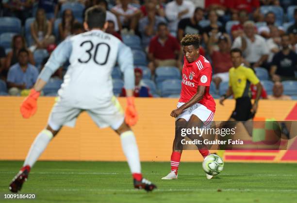 Gedson Fernandes from SL Benfica in action during the International Champions Cup match between SL Benfica and Lyon at Estadio Algarve on August 1,...