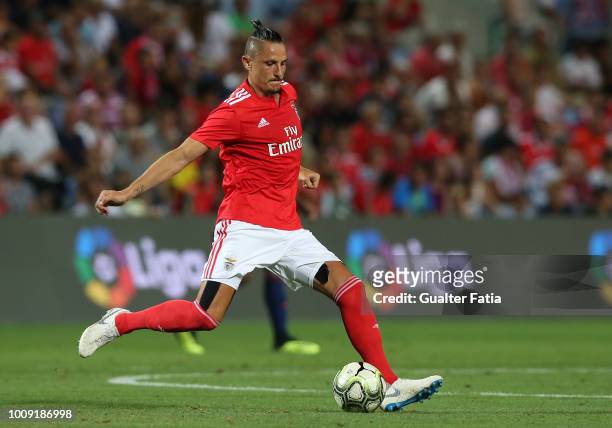 Ljubomir Fejsa from SL Benfica in action during the International Champions Cup match between SL Benfica and Lyon at Estadio Algarve on August 1,...