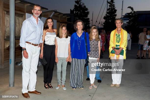 King Felipe VI of Spain, Queen Letizia of Spain, Princess Sofia of Spain, Queen Sofia, Princess Leonor of Spain, Princess Irene of Greece and...