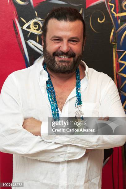 Artist Domingo Zapata attends Domingo Zapata exhibition at the Ahoy Galery on August 1, 2018 in Palma de Mallorca, Spain.