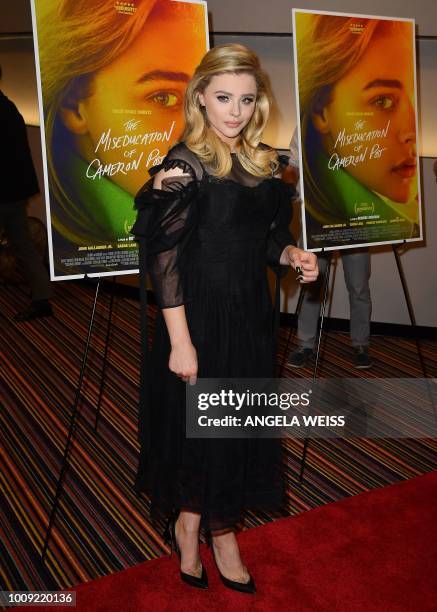 Actress Chloe Grace Moretz attends 'The Miseducation Of Cameron Post' New York screening at Cinema 123 on August 1, 2018 in New York City.