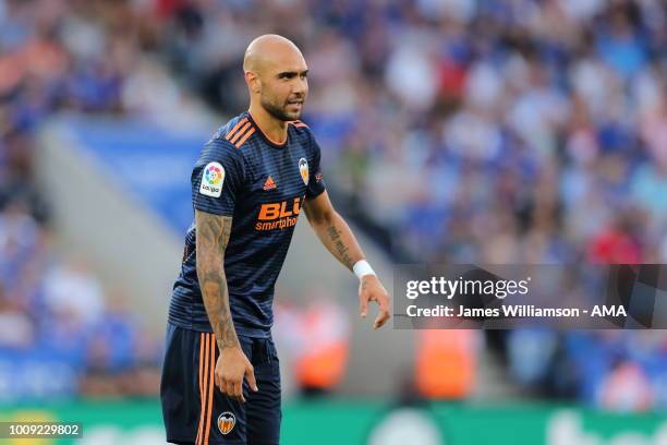Simone Zaza of Valencia during the Pre-Season Friendly between Leicester City and Valencia at The King Power Stadium on August 1, 2018 in Leicester,...
