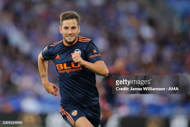 Alvaro Medran of Valencia during the Pre-Season Friendly between Leicester City and Valencia at The King Power Stadium on August 1, 2018 in...