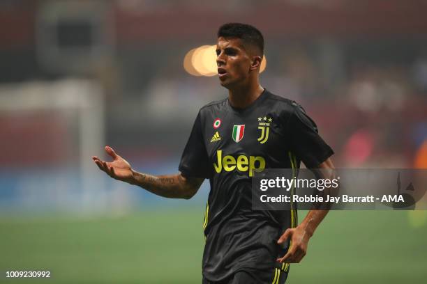 Joao Cancelo of Juventus during the 2018 MLS All-Stars game between Juventus v MLS All-Stars at Mercedes-Benz Stadium on August 1, 2018 in Atlanta,...