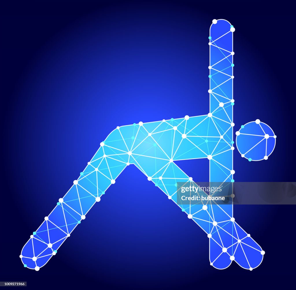Yoga Stretch Blue Triangle Node Vector Pattern High-Res Vector Graphic ...