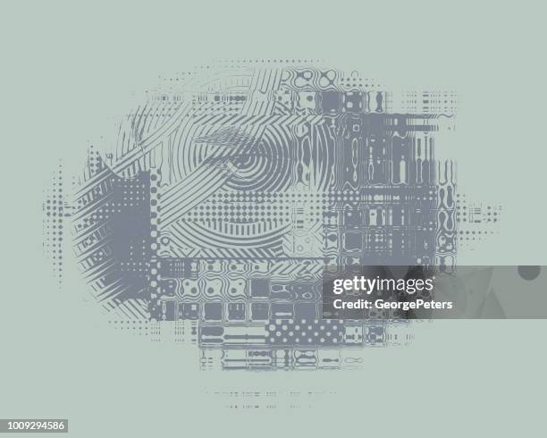 glitch technique of angry woman's face - static texture stock illustrations