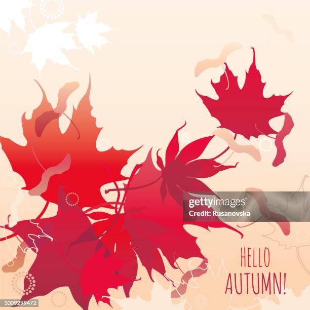 hello autumn! - hello fall stock illustrations