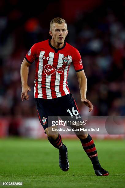 James Ward-Prowse of Southampton in action during the Pre-Season Friendly match between Southampton and Celta Vigo at St Mary's Stadium on August 1,...