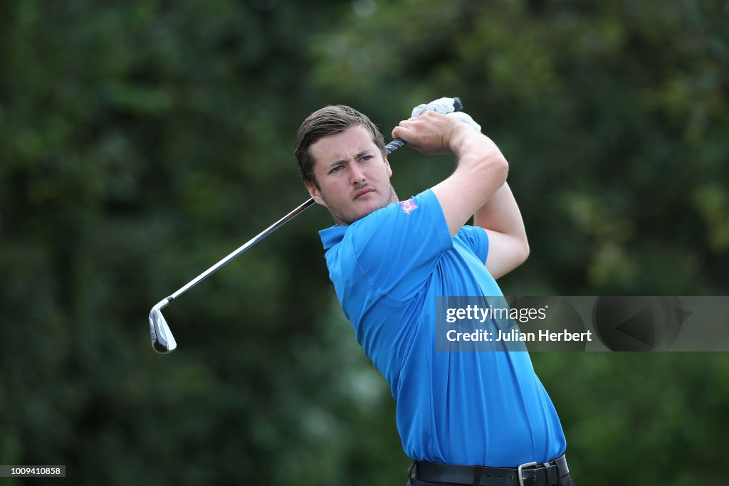 Toby Hunt Toby Hunt of St Mellons Golf Club plays his first shot on the 1st tee ...