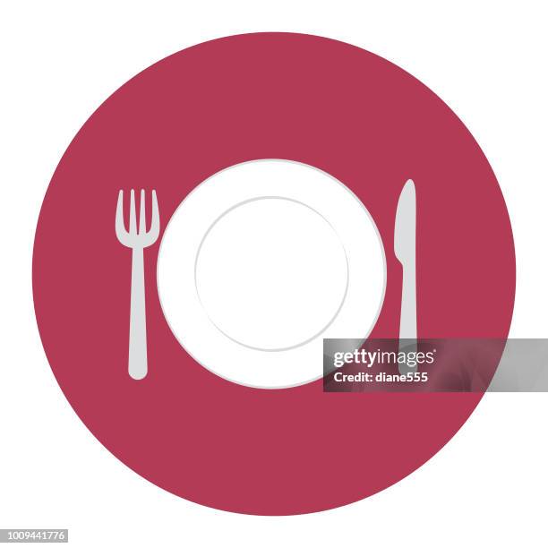 cute breakfast food icon - place setting - breakfast table setting stock illustrations