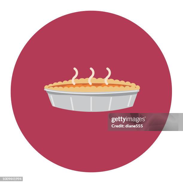 cute autumn icon - pumpkin pie - pumpkin pie stock illustrations