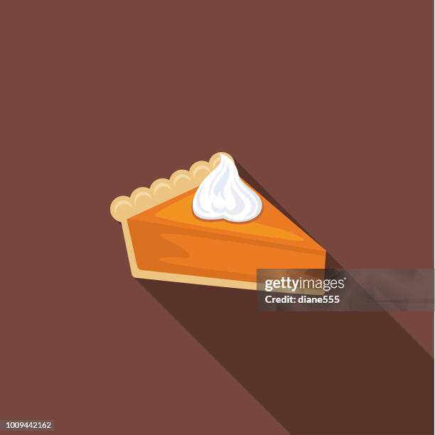 cute autumn icon - pumpkin pie - pumpkin pie stock illustrations