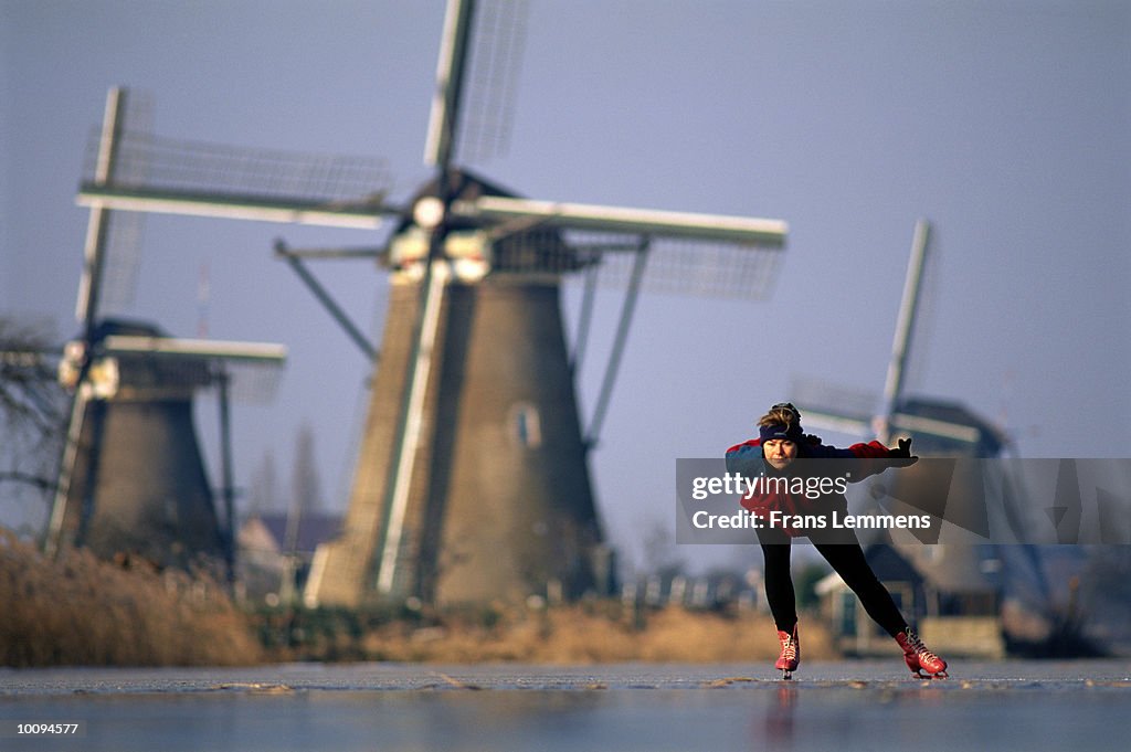 WOMAN SKATING, HOLLAND