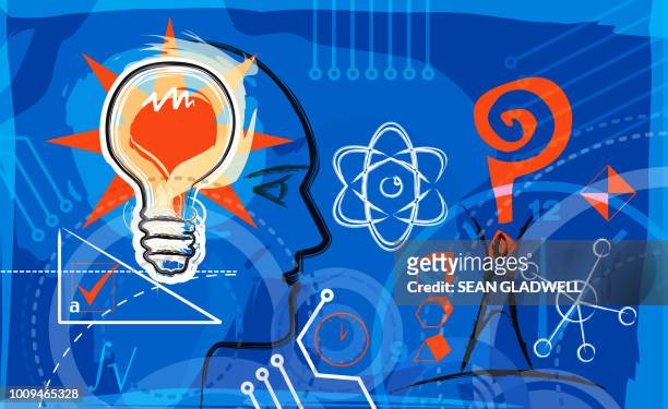 creative knowledge illustration - solutions chemistry stock pictures, royalty-free photos & images