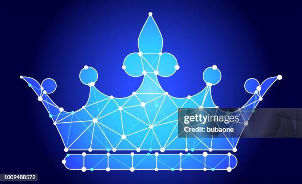 crown blue triangle node vector pattern - triangle ruler stock illustrations