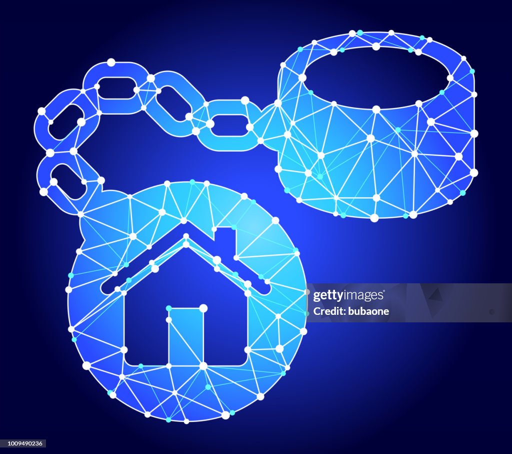 Triangle Chain Pattern Home Ball Chain Blue Triangle Node Vector Pattern High-Res Vector ...