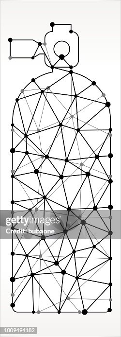 Oxygen Tank Triangle Node Black And White Pattern High-Res Vector ...