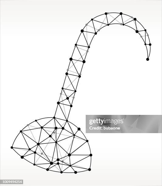 pirate hook triangle node black and white pattern - pirate hook stock illustrations