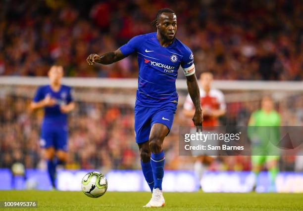 Dublin , Ireland - 1 August 2018; Victor Moses of Chelsea during the International Champions Cup match between Arsenal and Chelsea at the Aviva...