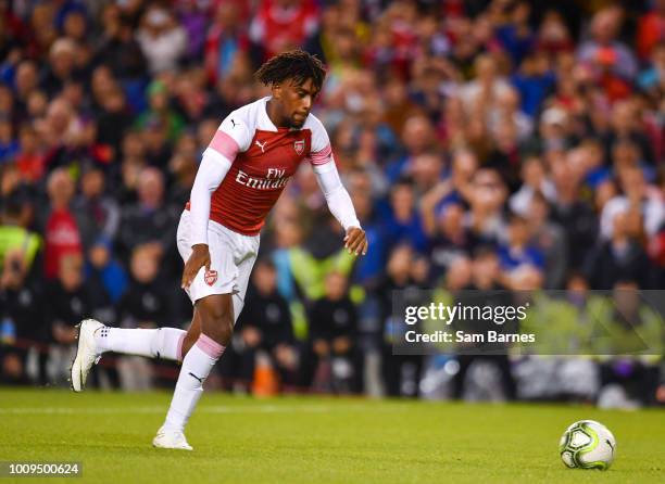 Dublin , Ireland - 1 August 2018; Alex Iwobi of Arsenal during the International Champions Cup match between Arsenal and Chelsea at the Aviva Stadium...