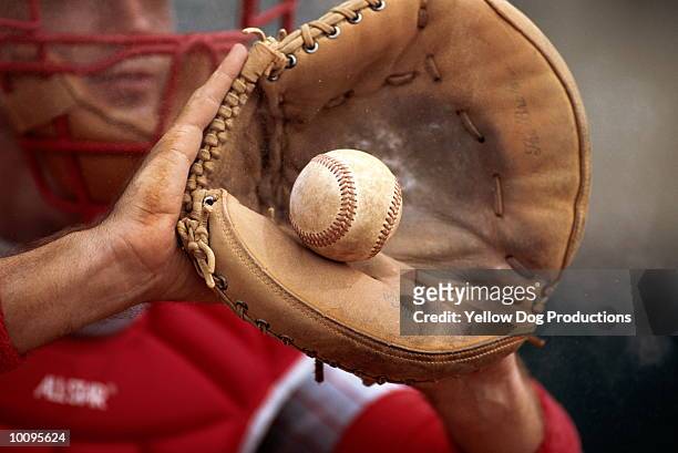 baseball - vangershandschoen stockfoto's en -beelden