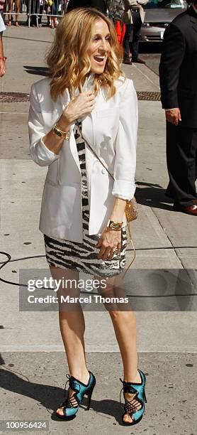 Sarah Jessica Parker visits "Late Show With David Letterman" at the Ed Sullivan Theater on May 25, 2010 in New York City.