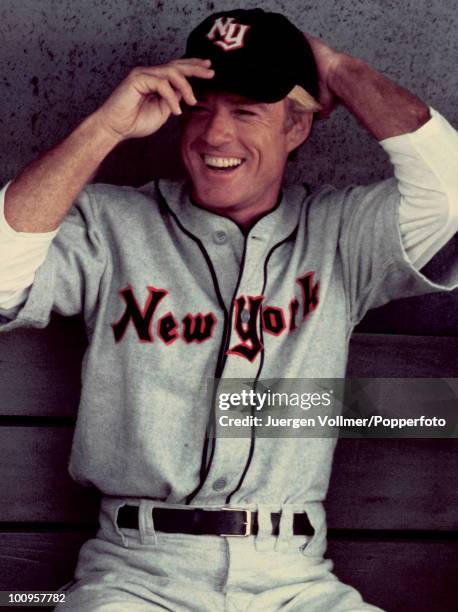 American actor Robert Redford stars as baseball player Roy Hobbs in the film 'The Natural', 1983.