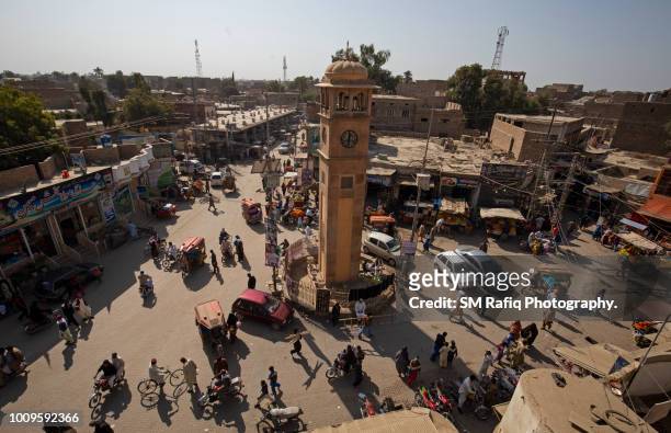 ghanta ghar of shikarpur - pakistan monument stock pictures, royalty-free photos & images