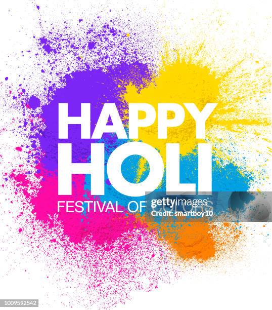 holi celebration card or poster - holi stock illustrations