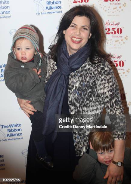 Kirstie Allsopp and family attend the 250th Birthday Party of Hamleys at Hamleys on February 11, 2010 in London, England.