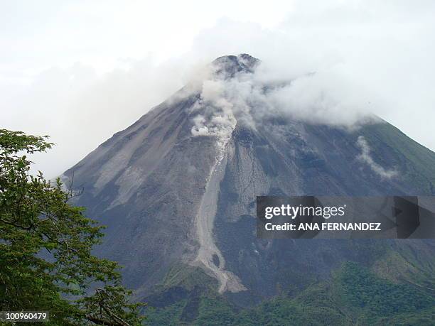 Costa Rica's Arenal volcano spews geysers of lava, ash and toxic gases from its crater on May 24, 2010 in the Arenal National Park, 80 km northeast...