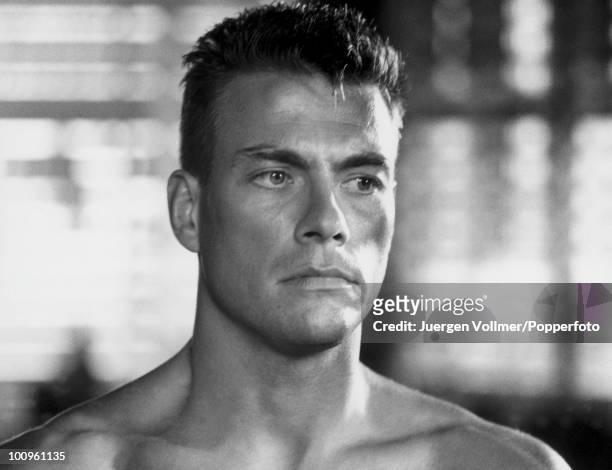 Belgian actor Jean-Claude Van Damme on the set of 'Universal Soldier', 1991.