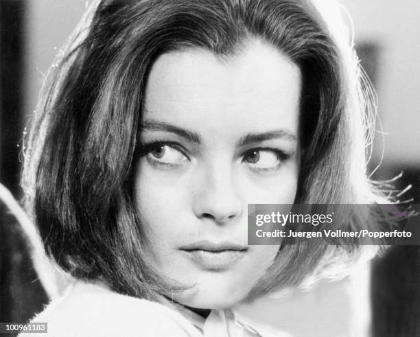 Austrian actress Romy Schneider during the filming of 'La Voleuse' in Berlin, 1966.