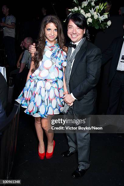 Galina Yudashkina and Valentin Yudashkin attend the NEON Charity Gala in aid of the IRIS Foundation on May 24, 2010 in Moscow, Russia.