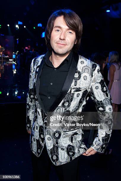 Andrey Malakhov attends the NEON Charity Gala in aid of the IRIS Foundation on May 24, 2010 in Moscow, Russia.