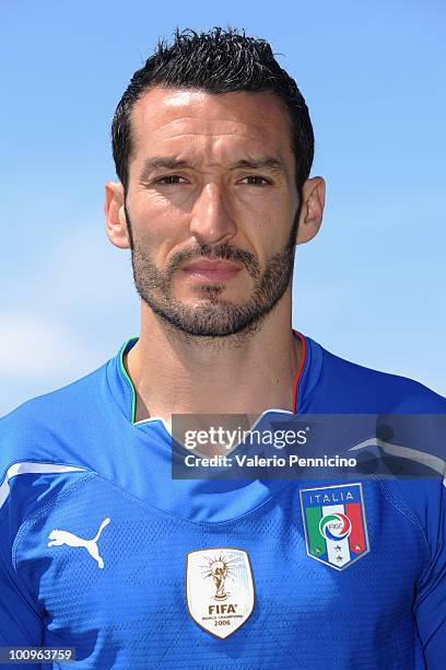 Gianluca Zambrotta of Italy national team poses for a photo during the official Fifa World Cup 2010 portrait session on May 26, 2010 in Sestriere...