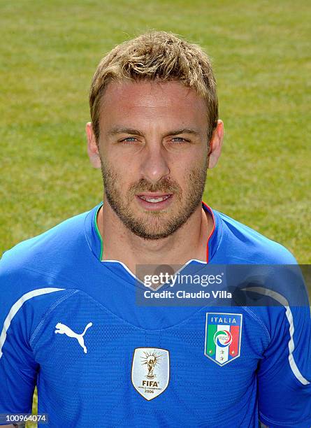 Daniele De Rossi of Italy poses during the official Fifa World Cup 2010 portrait session on May 26, 2010 in Sestriere near Turin, Italy.