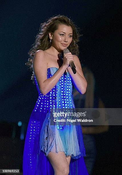 Safura of Azerbaijan performs during the dress rehearsal of the Eurovision Song Contest on May 26, 2010 in Oslo, Norway.